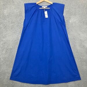 NWT $89 Loft Mini Shift Dress Women S Cobalt Blue Boxy Oversized Pockets Spring‎